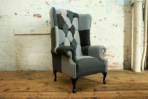 Echter Chesterfield Ohrensessel Sessel Couch Sofa Polster Sitz Lounge
