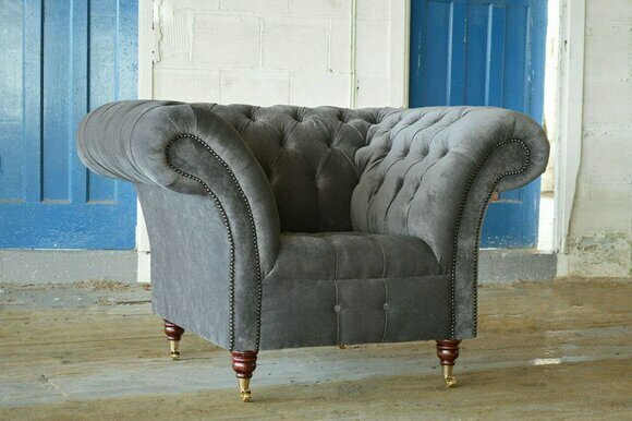 Sessel Metall Design Lounge Club Stuhl Sitz Relax Luxus Zimmer Warte Neu