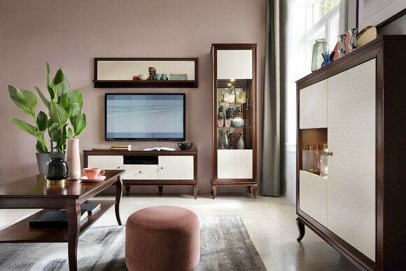 Wohnzimmer Set Vitrine Kommode Spiegel Wohnwände Kommoden Schrank