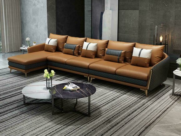 Designer Ecksofa L Form Sofa Moderne Sofas Ledersofa Eckgarnitur