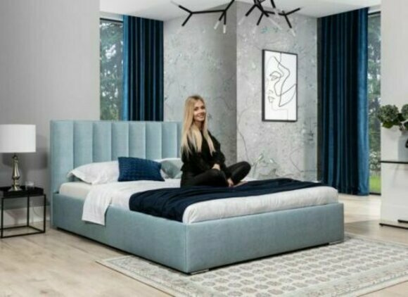 Blaues Bett Moderne Bettgestelle Polster Möbel Luxus Hotel Betten