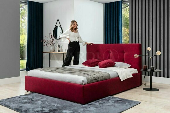 Polsterbett Betten Bett Polster Designer Hotel Doppel Luxus Design 180x200cm