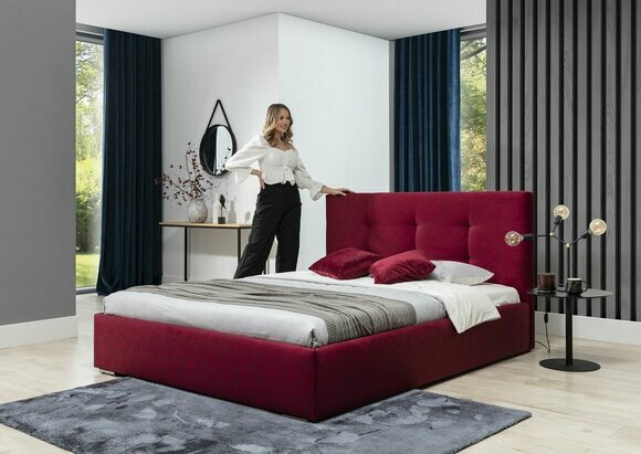 Bordaux 160x200 Bett Schlafzimmer Betten Textil Leder Hotel Luxus Polster