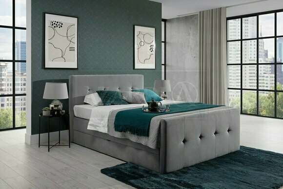 Chesterfield Bett Polsterbett Doppelbett Betten xxl Design Luxus Boxspringbett