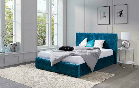 Klassisches Samt Velvet Doppel Design Bett Luxus Design Betten Doppel