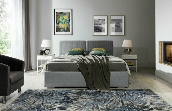 Klassische Designer Bett Schlafzimmer Textil Leder Polster 140x200 Möbel