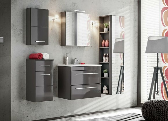 Design Badezimmer Möbel Bad Set Garnitur Schrank Waschbecken