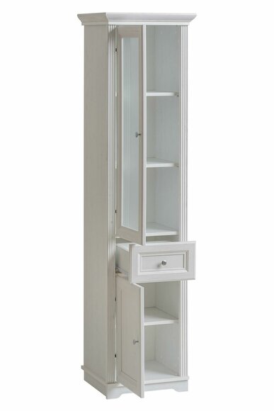 Hochschrank Badmöbel Unterschrank Hochschrank weiß Badschrank