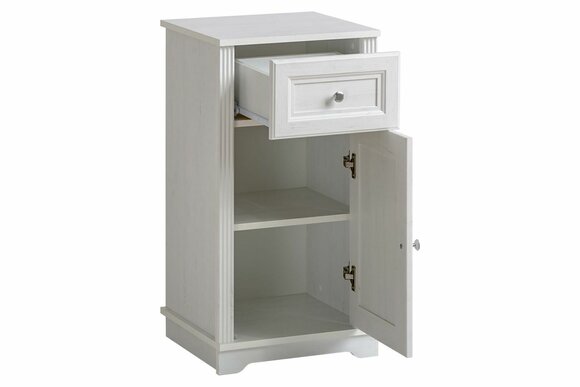 Badmöbel Unterschrank Badschrank weiß 81cm Schrank Badezimmermöbel