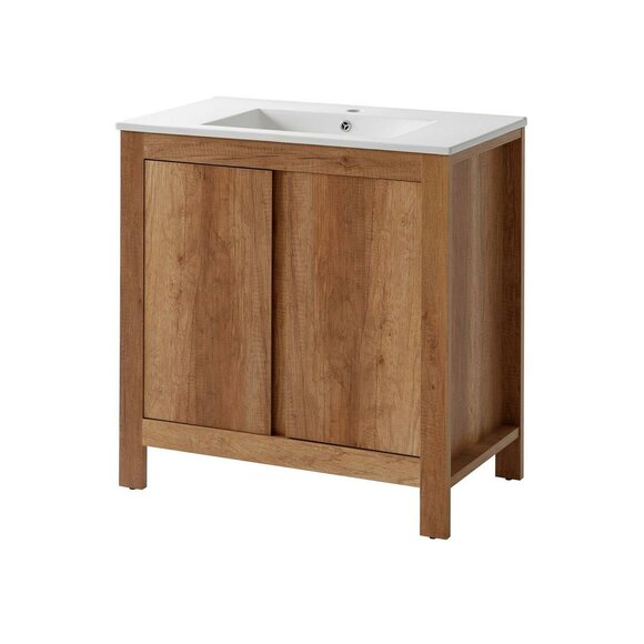 Badmöbel Set 80cm Waschbecken mit Unterschrank Waschtisch Schublade