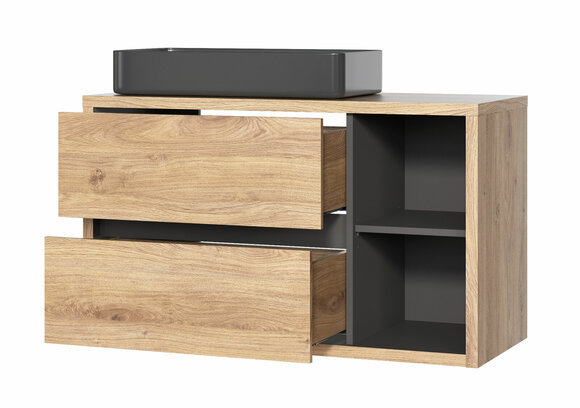 Waschbeckenunterschrank mit Waschtisch hängend 100 cm