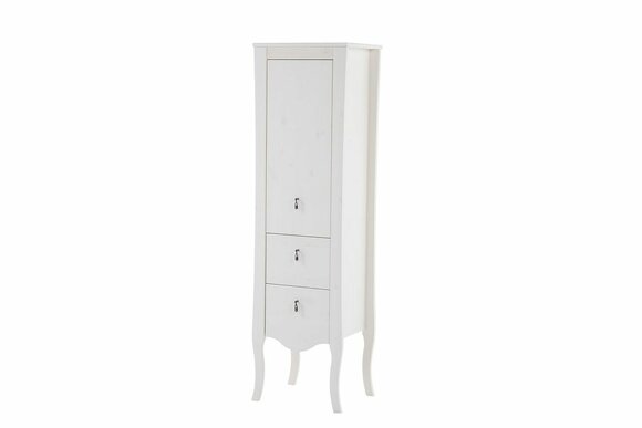 Badmöbel Badezimmer Schrank Holz Hochschrank weiß Badschrank Möbel
