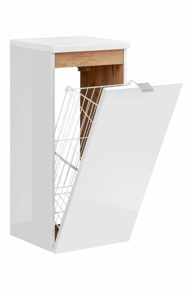 Universelle Hängeschrank Schrank Badmöbel mit einem Wäschekorb