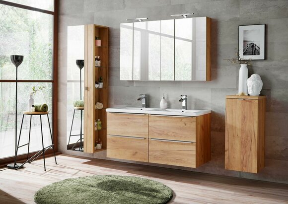 Spiegelschrank Wandschrank Badezimmerschrank mit Spiegel 60 cm Regal