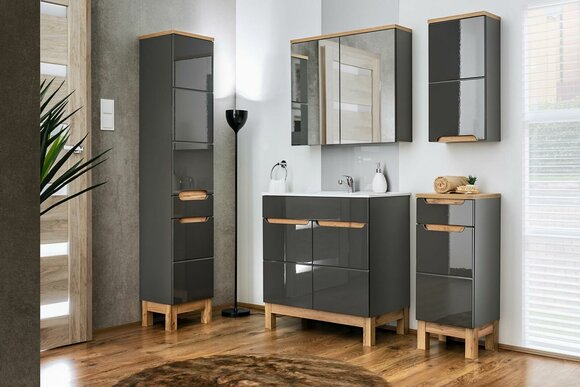 Design Möbel Badezimmer Bad Set Garnitur Schrank Waschbecken