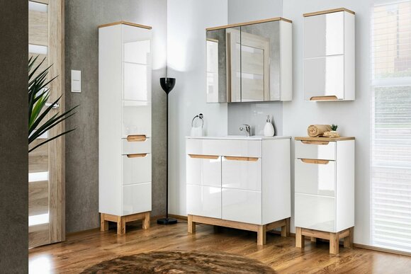 Design Badezimmer Möbel Bad Set Garnitur Schrank Waschbecken