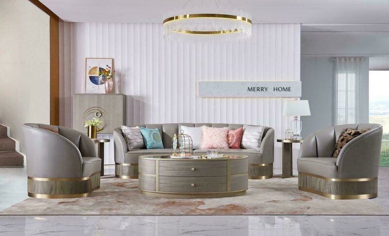 Design Einrichtung Möbel Sofagarnitur 3+1 Sitzer Couch Polster Set Ledersofa