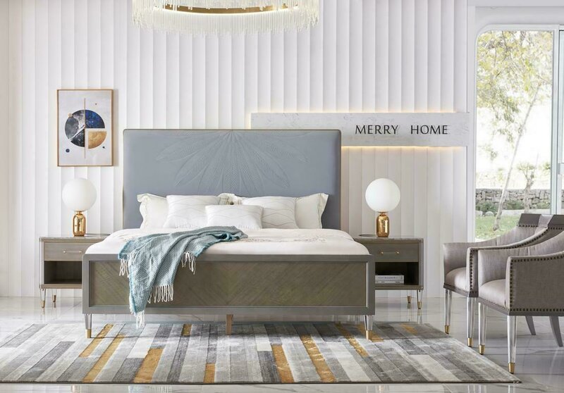 Luxus Bett Schlafzimmer Möbel 2x Nachttisch Set Betten dubai hotel möbel 3tlg.