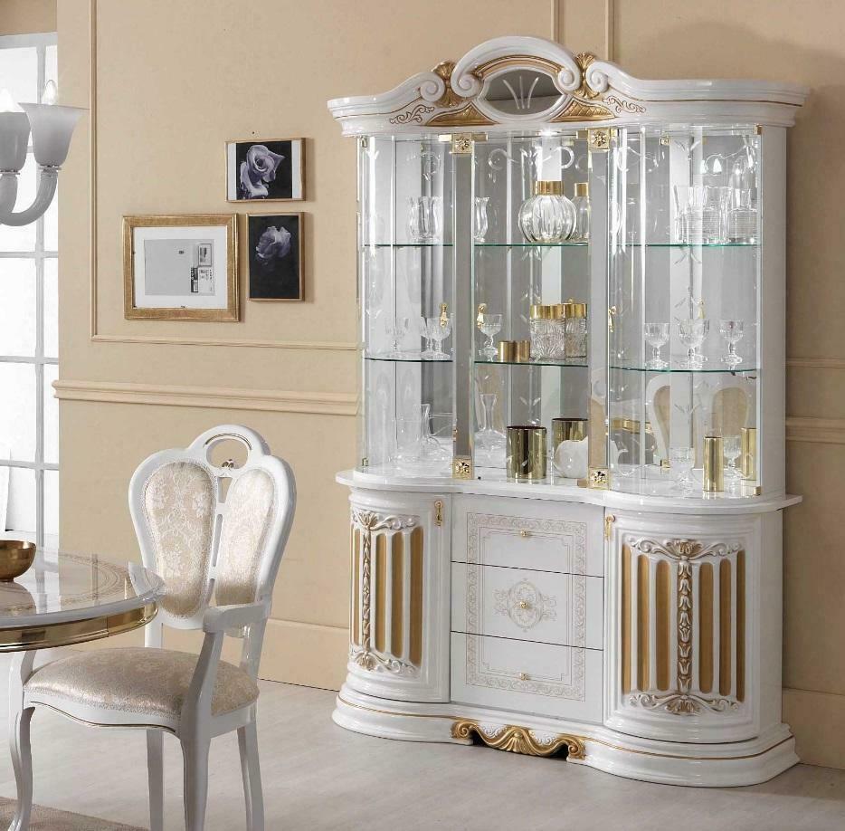 Italienische Luxus Möbel xxl Vitrine Kommodenschrank Glas Designer Schrank Neu