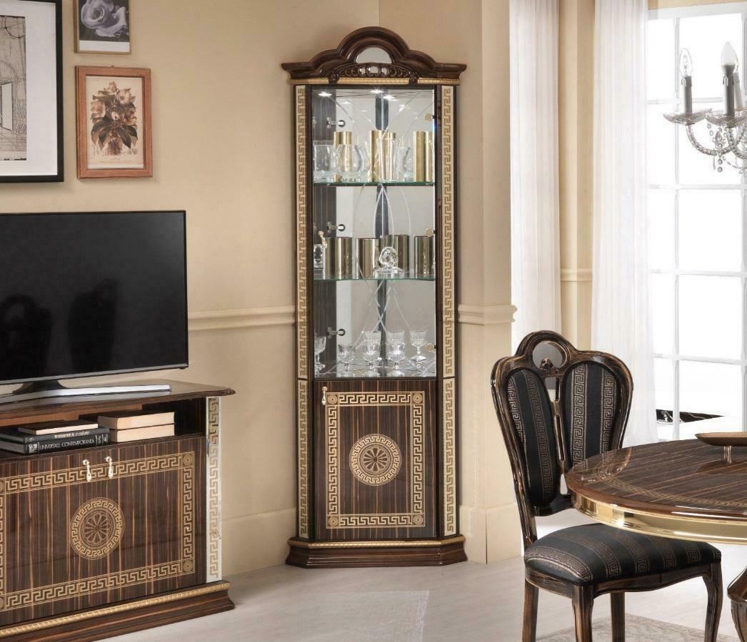 Eckvitrine Schrank Eckschrank Schränke Möbel Glasschrank Design Möbel