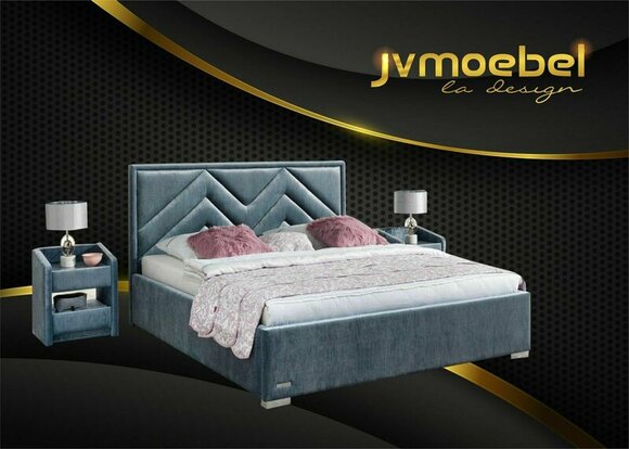 Komplettes Schlafzimmer Set Bett 2x Nachttisch 3 tlg. Sets Designer Luxus