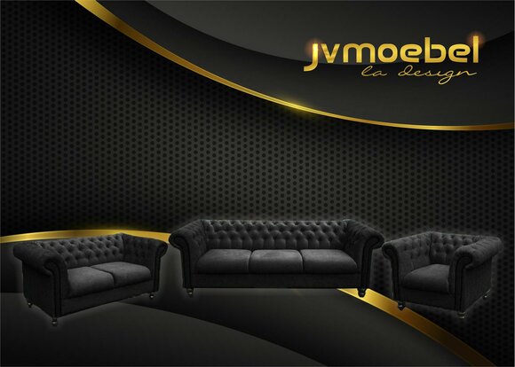 Sofagarnitur Chesterfield Design Wohnzimmer Möbel Couch 321 Sitzer