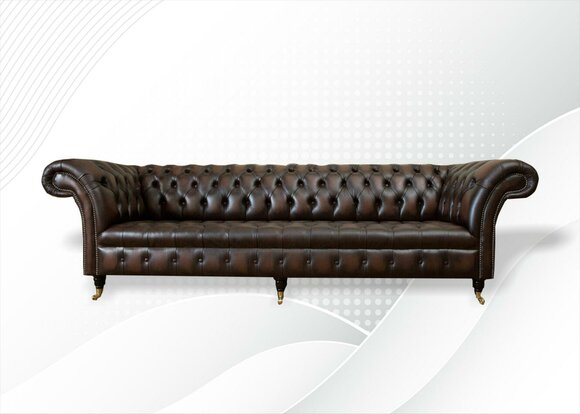 xxl Big Sofa Couch Chesterfield 265cm Polster Sofas 4 Sitzer Leder