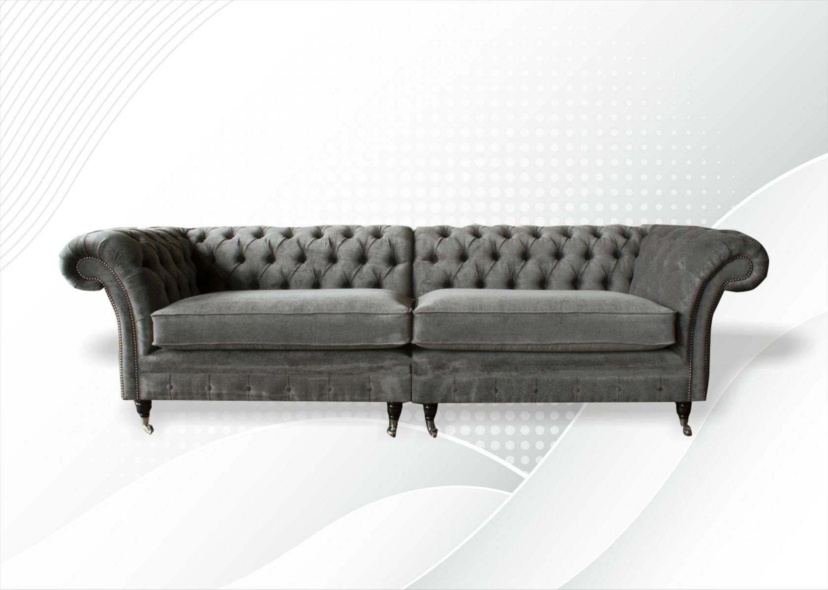xxl Sofa 4 Sitzer Couch Chesterfield Polster Sitz Garnitur Leder Textil
