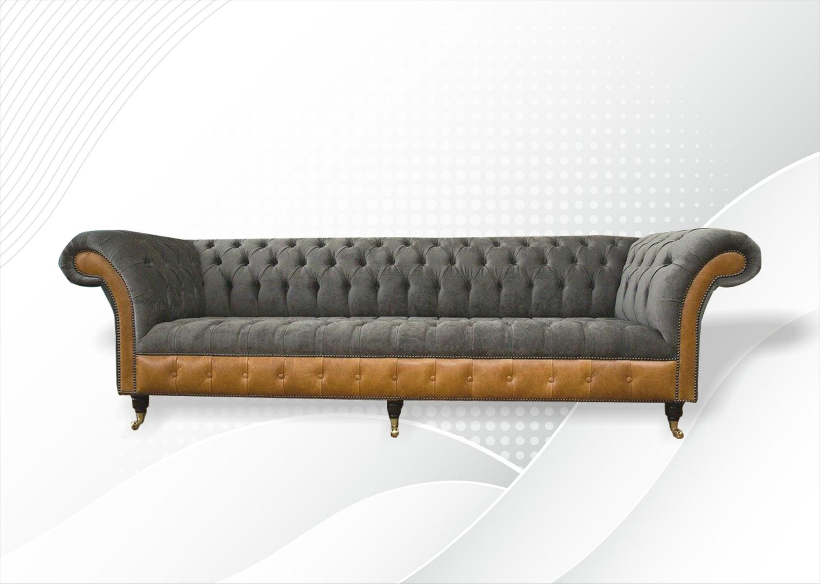 xxl Sofas Chesterfield Polster Design Luxus Sofa 4 Sitzer Leder Couchen