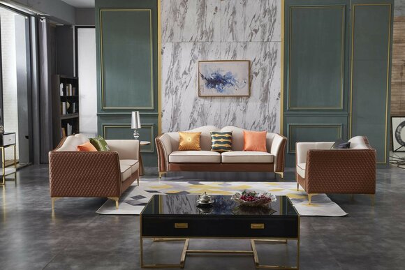 Sofagarnitur 3+1 Sitzer Klassischer Wohnlandschaft Sofas Couchen Polster