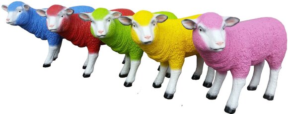 Designer Figur Statue Moderne Sheep Garten Skulpturen Statuen Dekoration