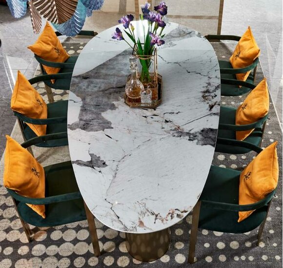 Esstisch Marmor Edelstahl Neu Kreative Modern Design Möbel Luxus