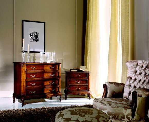 Design Möbel Stil Barock Grosse Kommode Braun Luxus Italienische Möbel