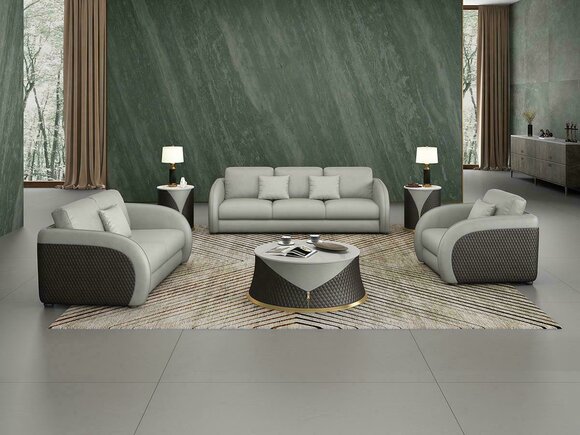 Garnitur Leder Designer Sofa Couch Polster 6tlg. Set Garnituren Couchtisch