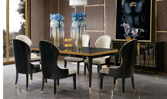 Design Ess Zimmer Stuhl Set Metall Tische Sessel 4x Stühle Tisch Garnitur
