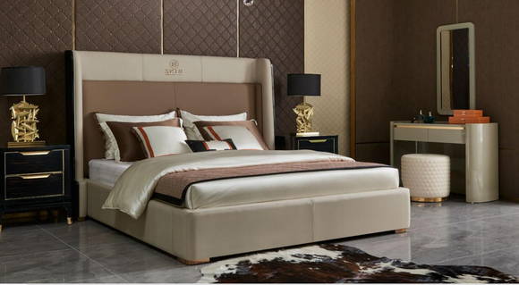 Design Schlafzimmer 6 tlg Komplett Set Bett Nachttisch Schminktisch