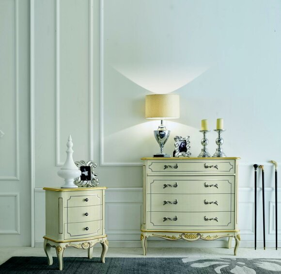 Design Möbel Stil Klassischer Luxus xxl Kommode Weiß Holz Luxus Italienische