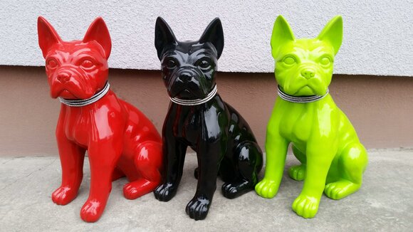 Designer Figur Statue Figuren Dekoration Moderne Hund Garten Skulptur