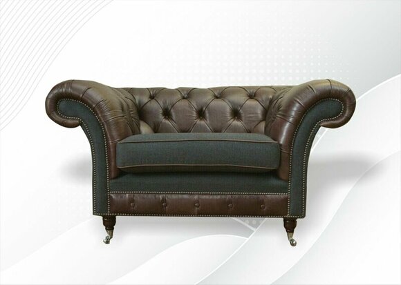 Chesterfield Sessel Leder Kreative Möbel Neu Wohnzimmer Modern Braun