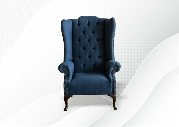 Chesterfield Sessel Textil Stoff Kreative Möbel Neu Wohnzimmer Modern