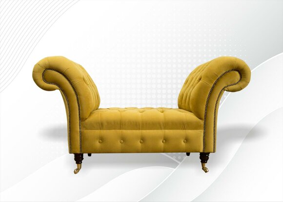 Polster Design Chesterfield Stoff Couch Sessel 1.5 Sitzer Sofas Lounge