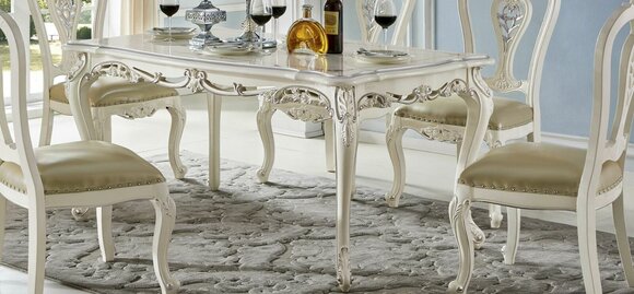 Königlicher Esstisch Holztisch Rokoko Tisch Esszimmer Barock Klassisch