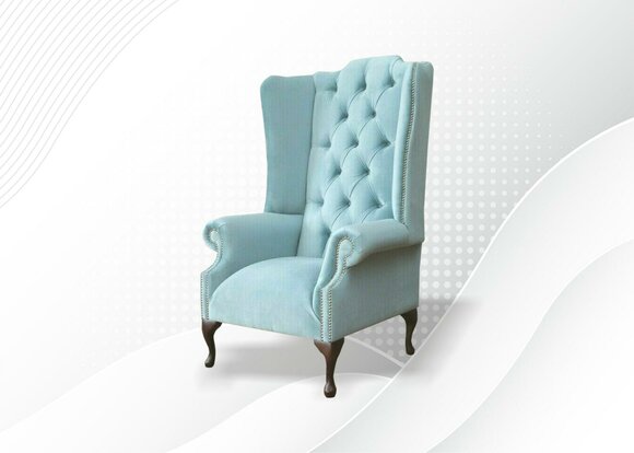 Sofa Chesterfield Sessel Fernseh Couch 1 Sitzer Textil Stoff Couchen Polster