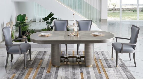 Klassisch Designer Ess Tisch + 4 Stühle Set Garnitur Zimmer Gruppe 5 tlg.