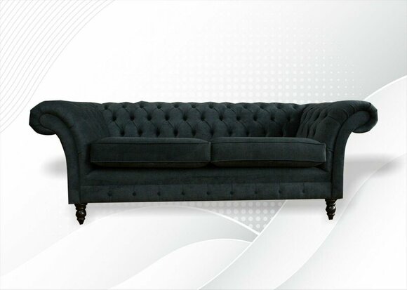 Chesterfield 3 Sitzer Big xxl Möbel Sofa Modern Design Textil Wohnzimmer