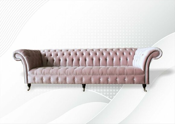 Chesterfield 4 Sitzer Altrosa Wohnzimmer Design Sofa Klassische Möbel
