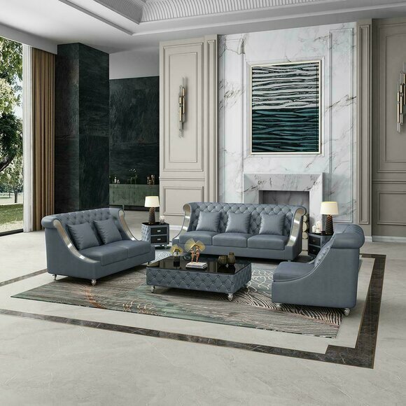 Sofagarnitur 3 2 1 Sitzer Set Design Sofa Polster Couchen Couch Modern