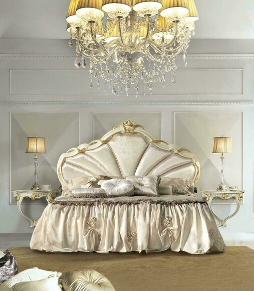 Klassisches Bettgestell Betten - Doppel Bett 180x200cm - Barock Rokoko