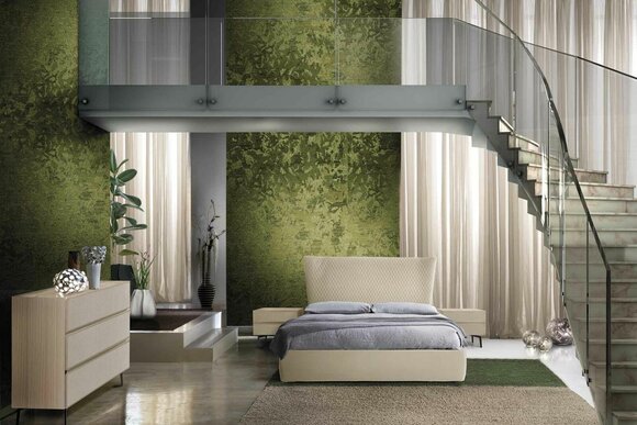 Luxus Schlafzimmer Set 4tlg. Bett + 2x Nachttisch +Kommode Moderne Design Betten