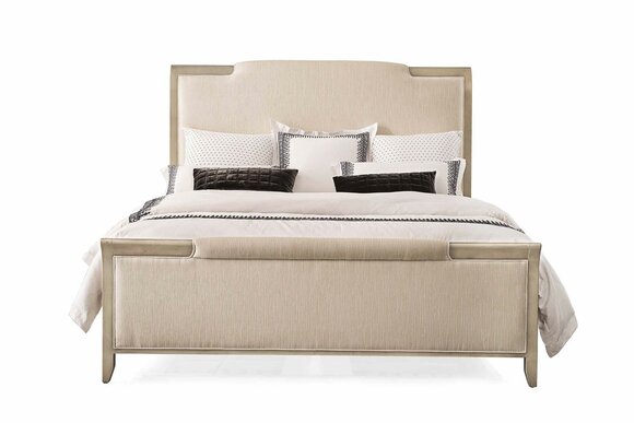 Polster Design Luxus Bett Stoff Betten Leder Modernes Schlafzimmer 223 x 192cm